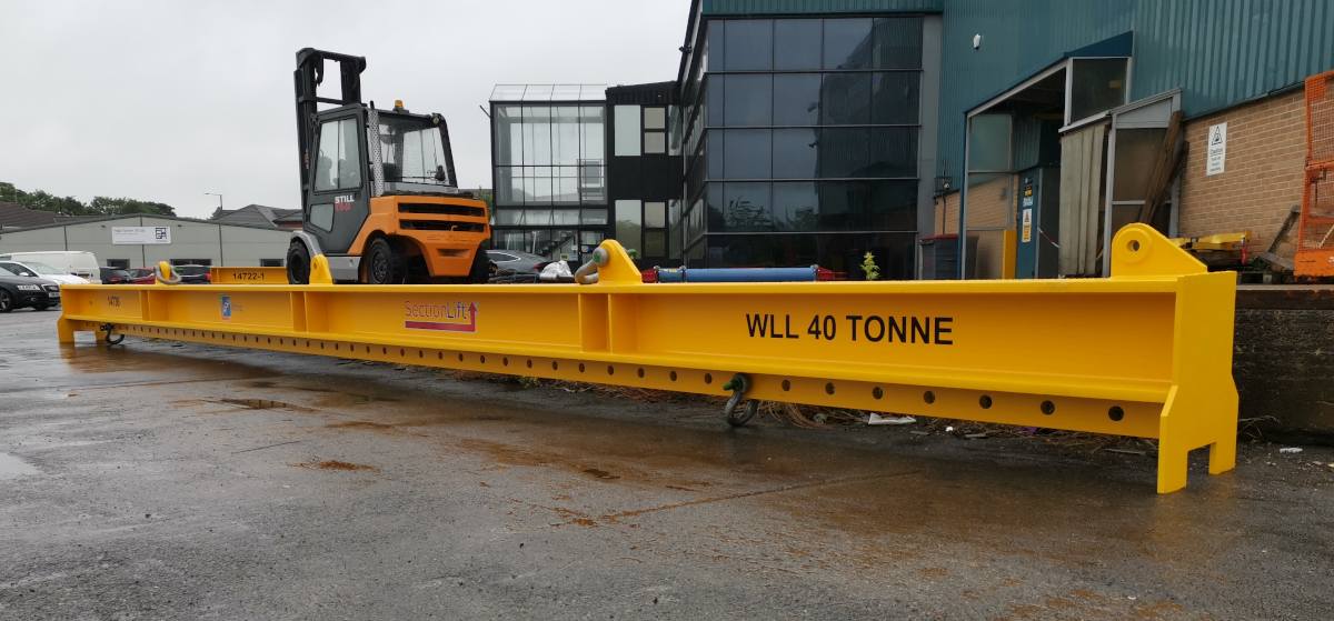 40 Tonne 12m Multipoint Lifting Beams With Single Point Top, 2 Point Top And A Lug To Convert To A Counter Balance Beam 